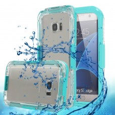 Samsung Galaxy S7 Edge - Waterproof Shockproof Dirtproof Snowproof IP-26 Standard Hard Protective Phone Cover - Light Blue